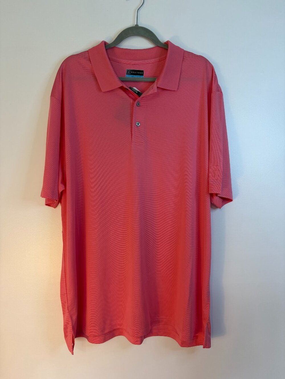 PGA Tour Coral Pink Short Sleeve Golf Tennis Polo (NWT)